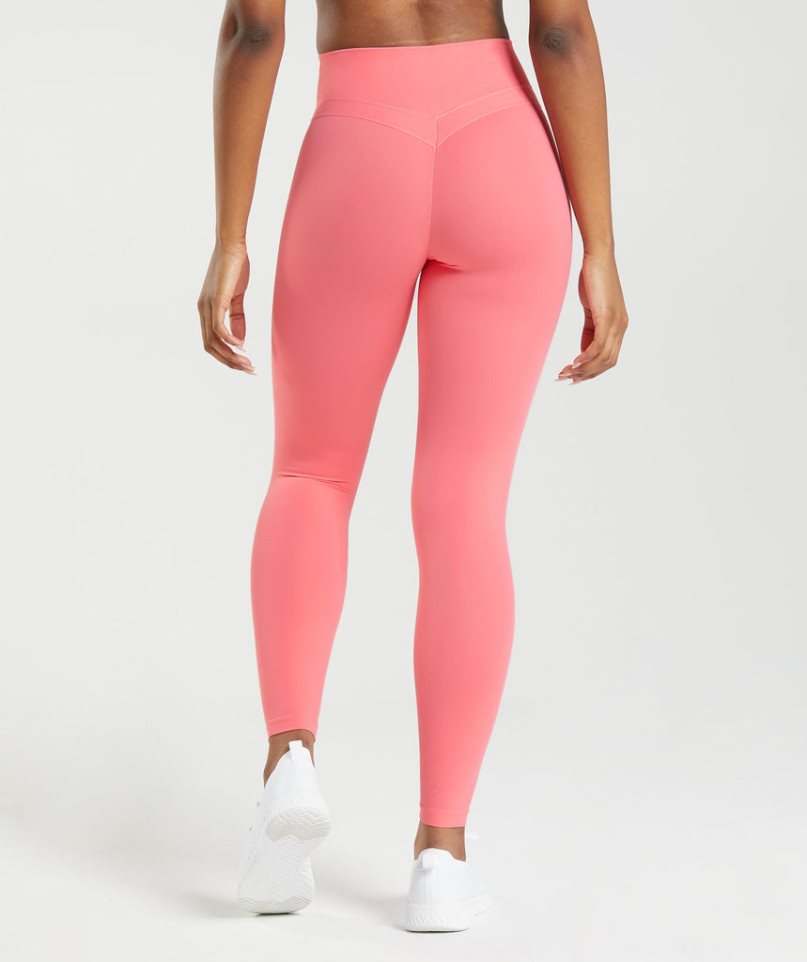 Women's Gymshark Whitney High Rise Leggings Pink | NZ 9ZQDIK